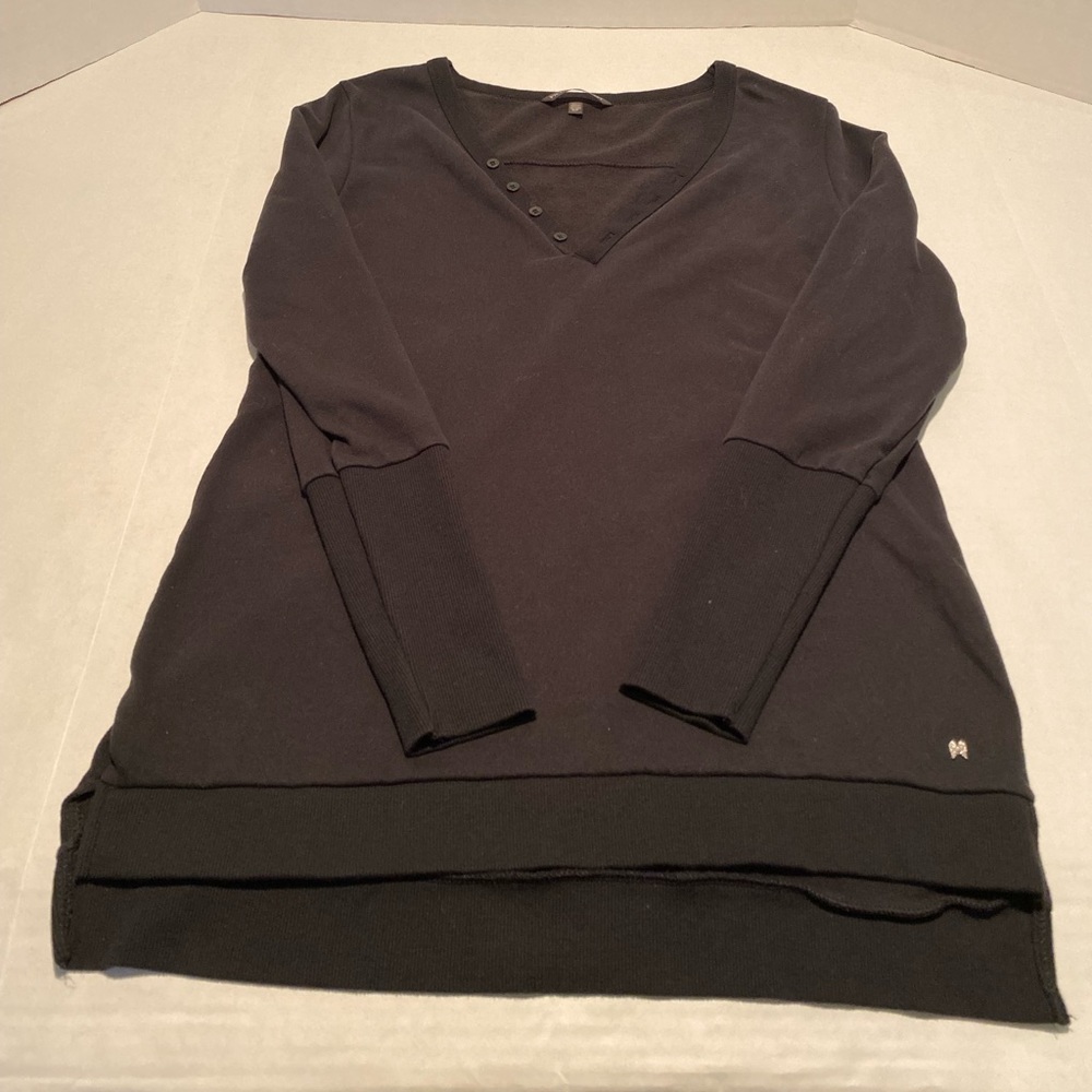 Victoria’s Secret Black V Neck Tunic Sweatshirt Size Small
